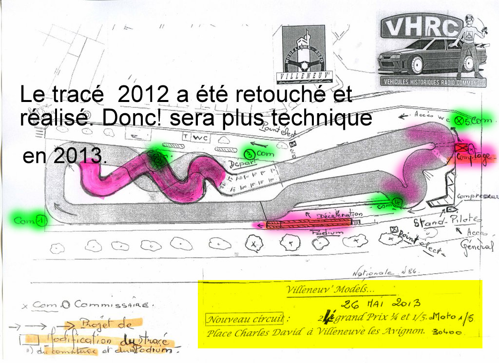 Nouveau tracé circuit GP Villeneuve 2013